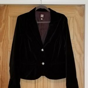 Black velvet blazer