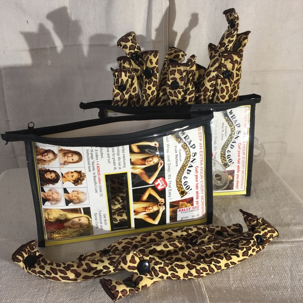 Two complete sets of soft overnight curlers, 24x