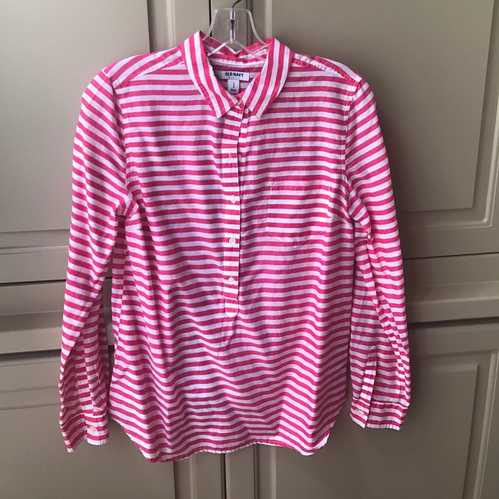 Hot pink stripe popover