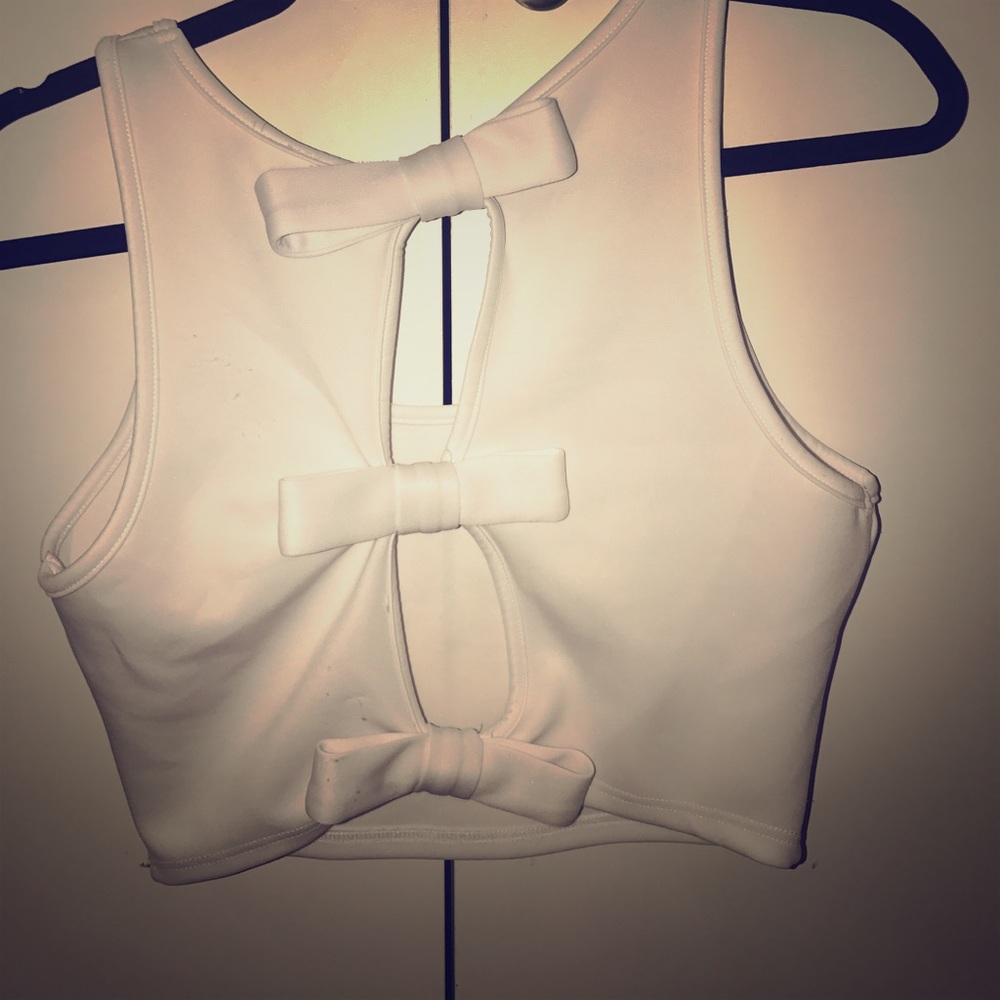 Bow back crop top