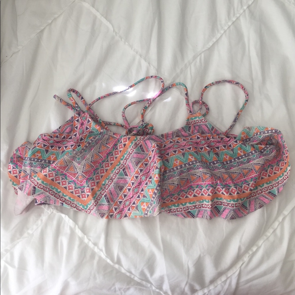 tribal patterned bikini top