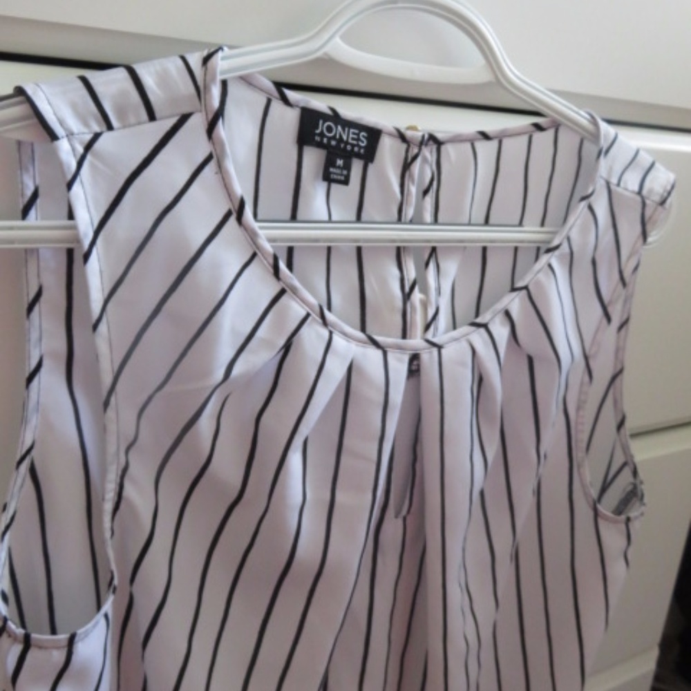 Classy black and white stripe top