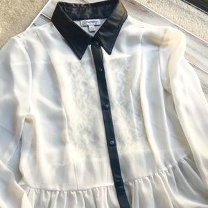 OLSENBOYE chiffon top with soft silk collar!❤️