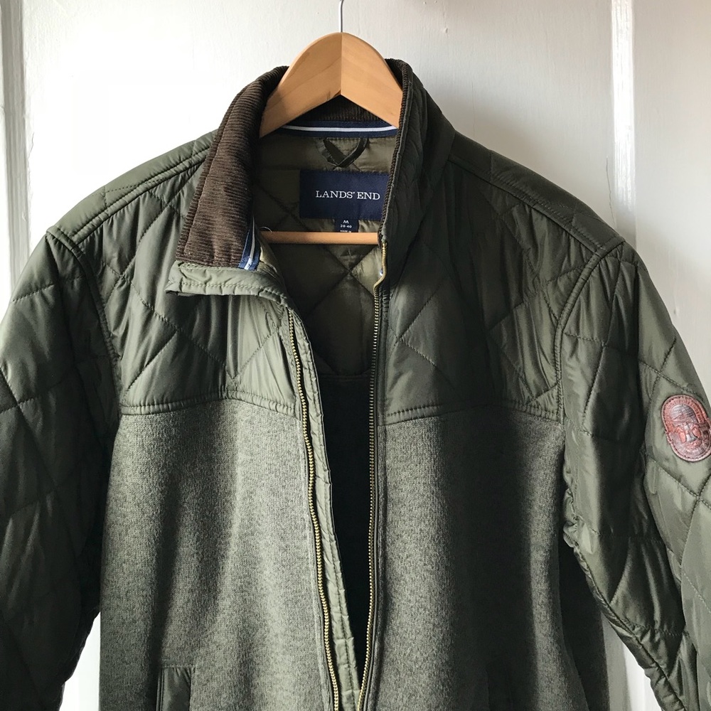 Lands’ End Green & Brown Fall Jacket
