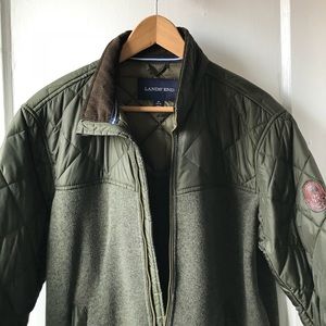 Lands’ End Green & Brown Fall Jacket
