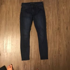 Express mid rise skinny dark wash (size 0 short)