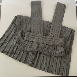 Vintage Herman Geist houndstooth maxi skirt