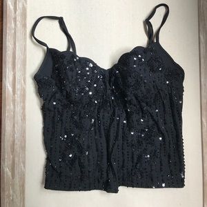 Victoria’s Secret Black Beaded Corset (S)