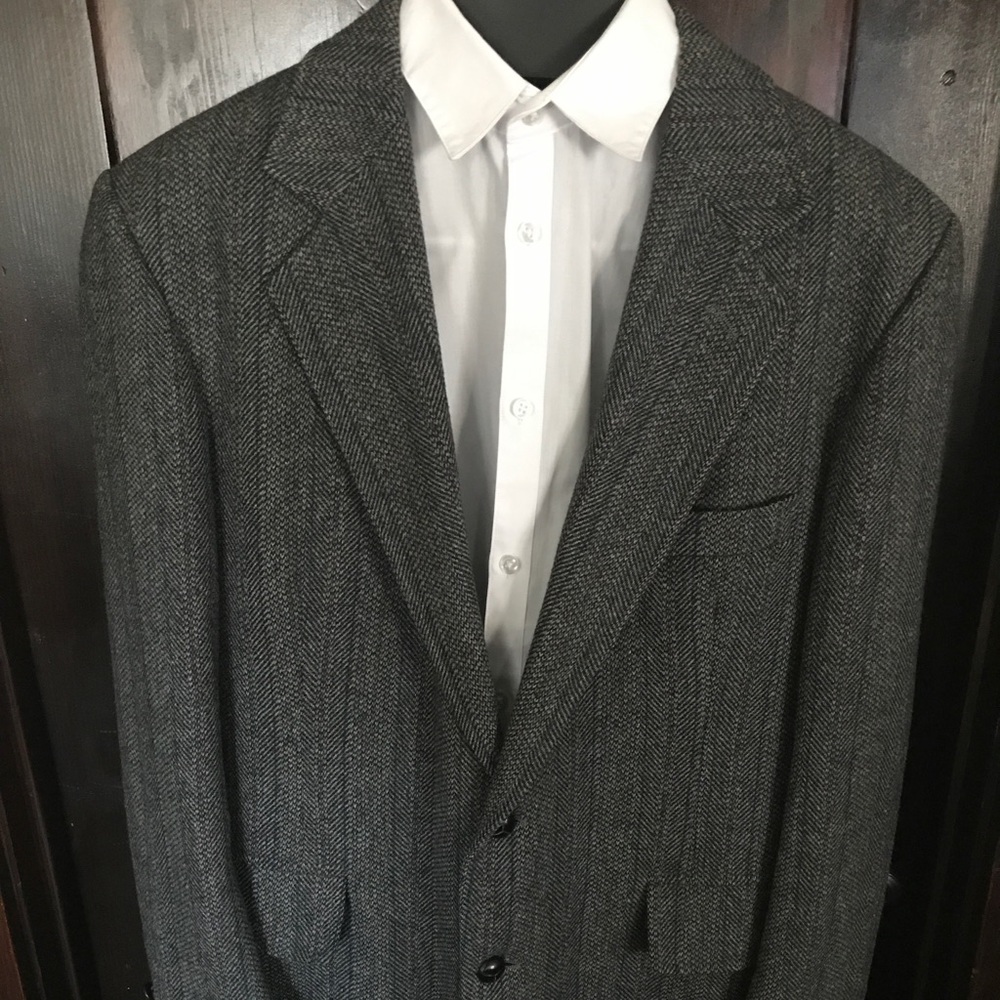 (42) Pendleton Men's Gray Herringbone Wool Blazer