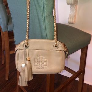 Tory Burch grey leather purse