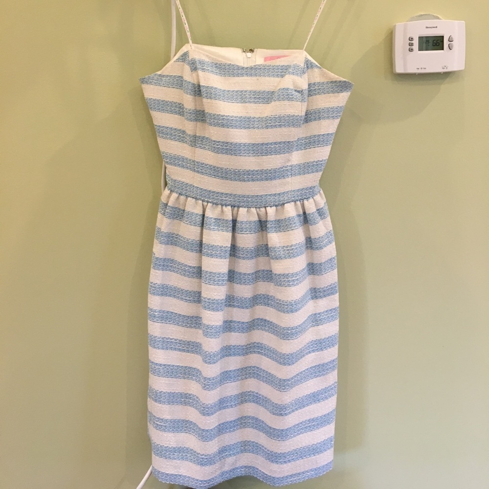 Lilly pulitzer blue and white striped dress