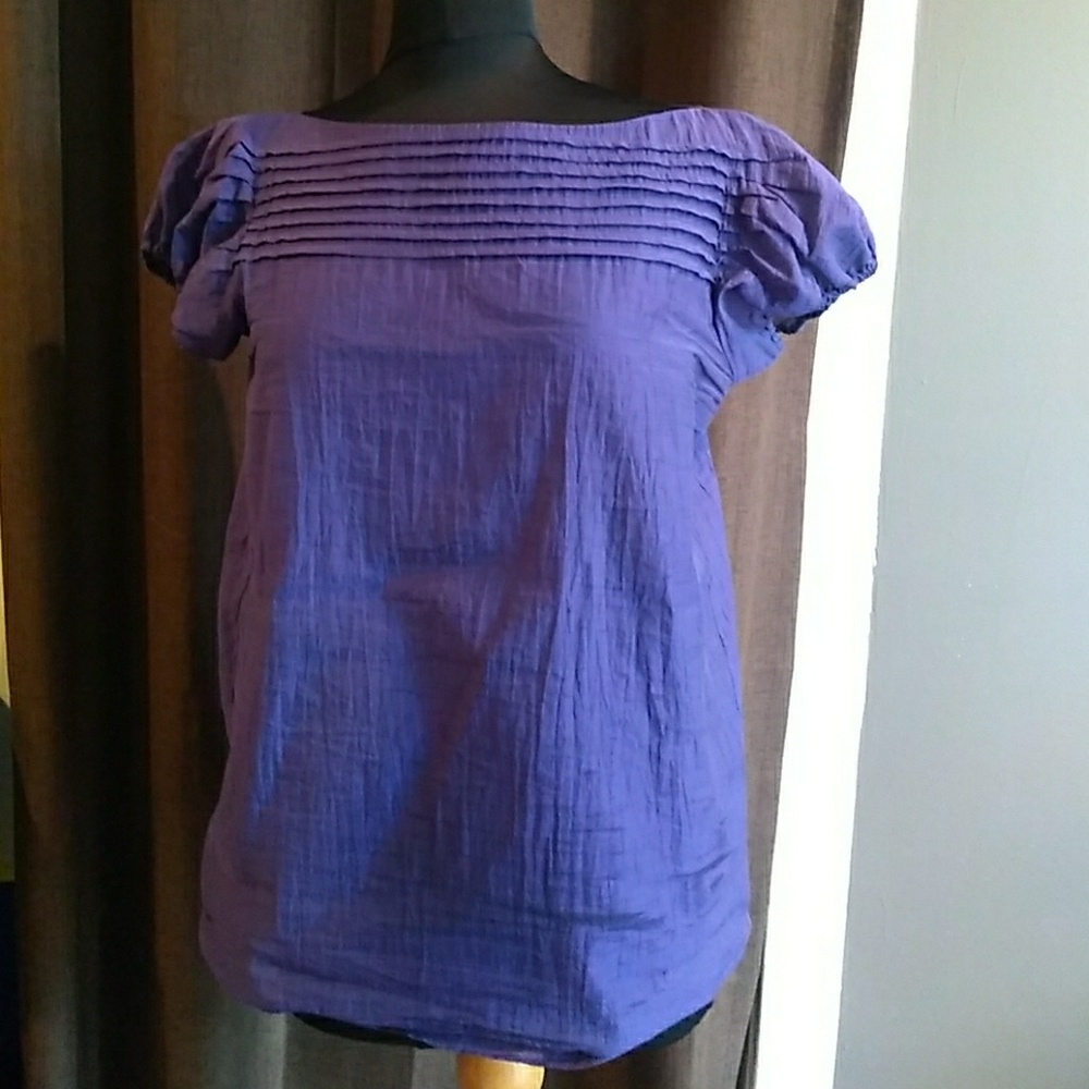 Purple dressy cap sleeve top- Theory brand