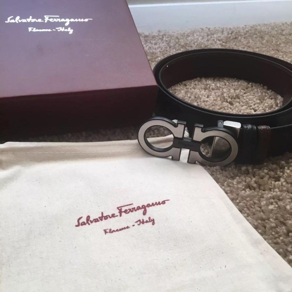 Authentic Ferragamo reversible leather belt