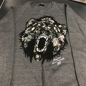 Men's L Crewneck Sweatshirt Amazing Detail Camo