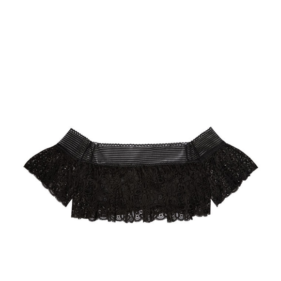 VS PINK Lace Off The Shoulder Bralette - Black - Picture 4 of 7