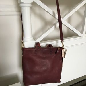 NWT madewell leather burgundy bag