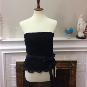 Chetta B black lace bustier Sz 12