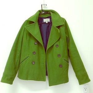Green trench coat