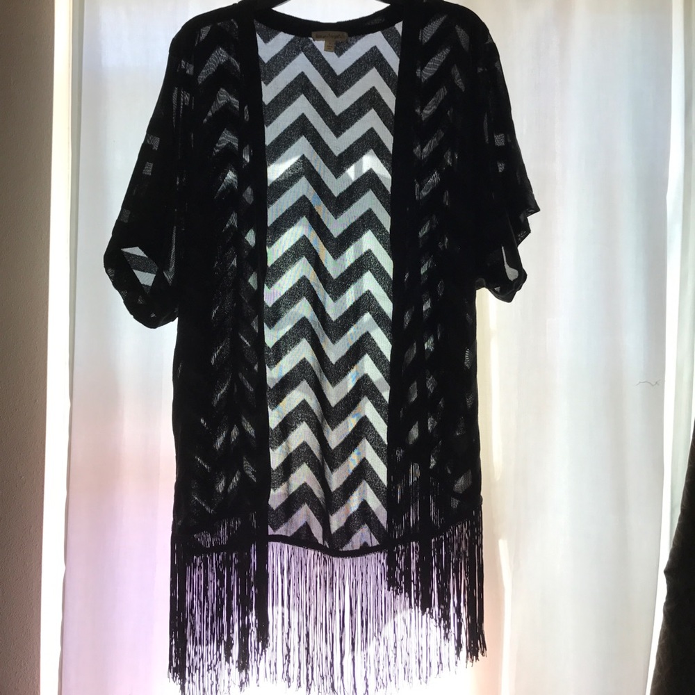 Black chevron cardigan