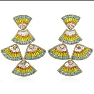 Suzanna Dai Bahia Fan Drop Earrings