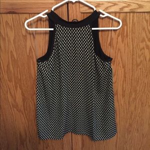 Black and cream halter top