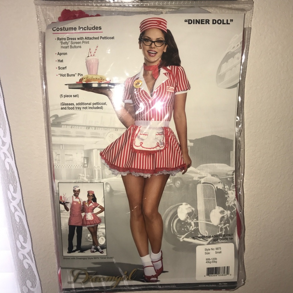 50's " Diner Doll " women's Halloween costume