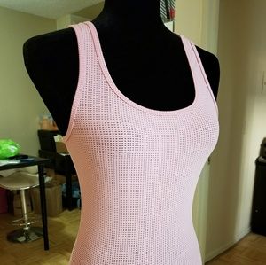 Pink mesh workout top by Blockout