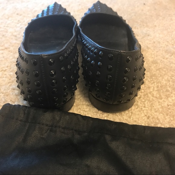 Saint Laurent black studded flats - Picture 4 of 5