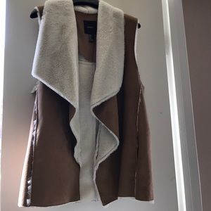 Faux suede vest