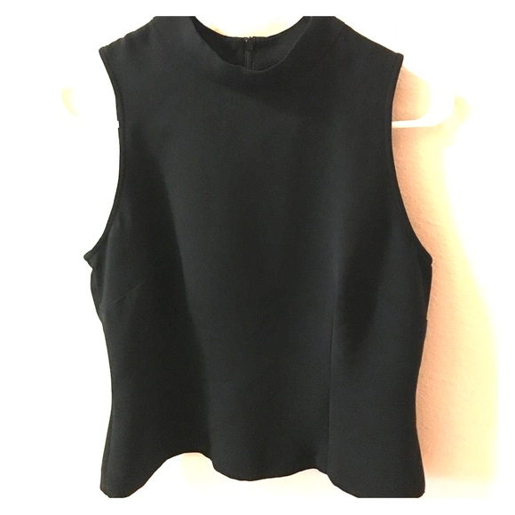 LOFT Tops - LOFT Sleeveless Black Peplum Blouse