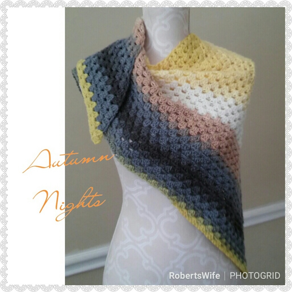 🚧SOLD🚧Autumn Nights Crochet Shawl🚧SOLD🚧
