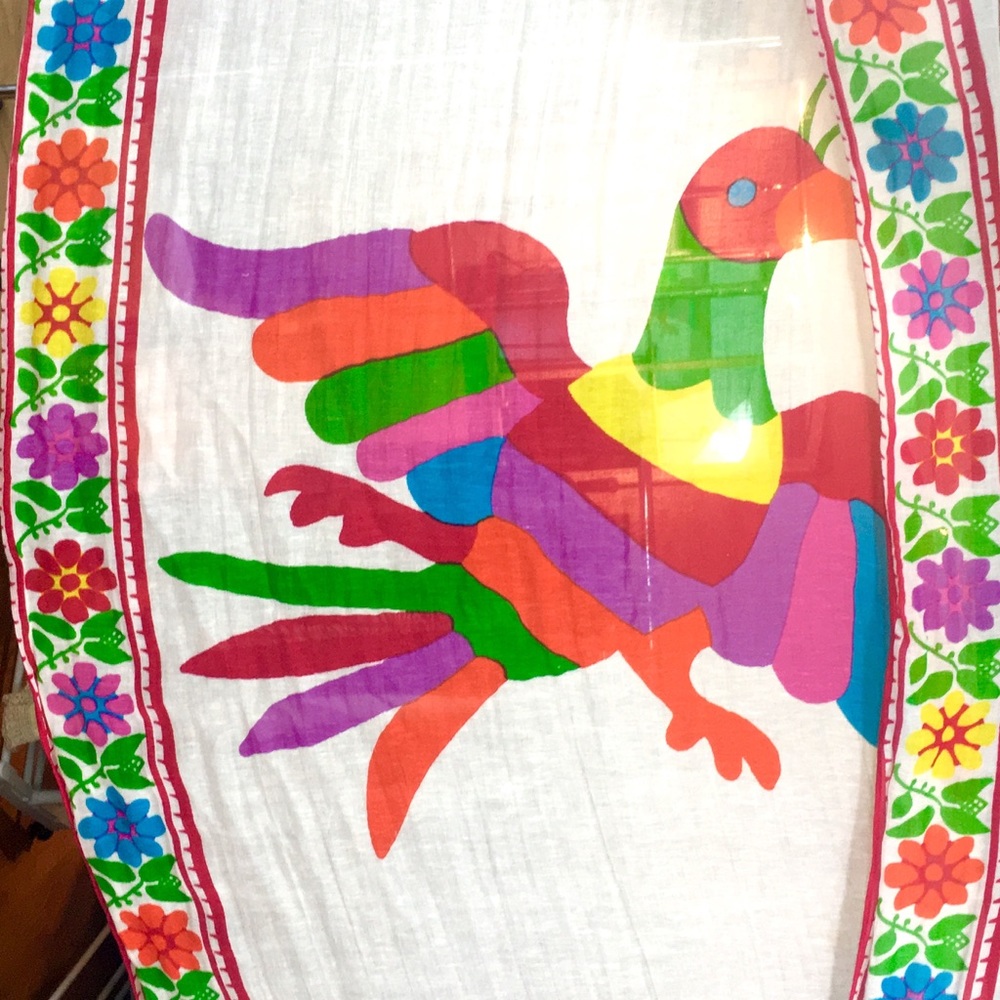 Otomi parrot scarf wrap