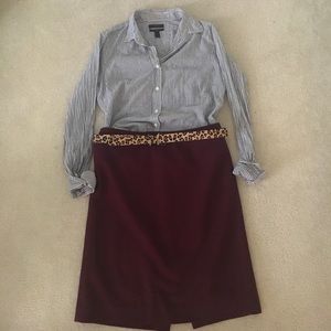 J. Crew Factory Double Surge Wool Pencil Skirt