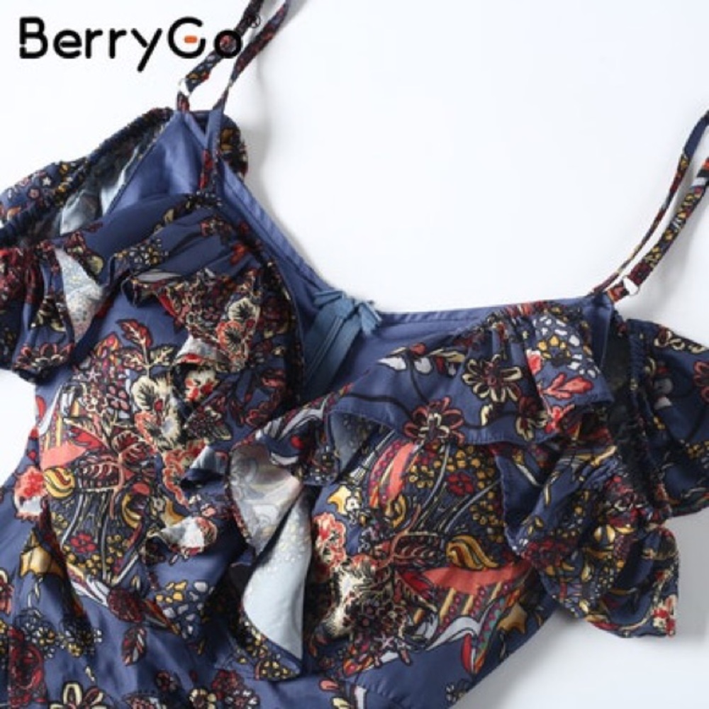Backless Ruffle Boho Maxi Dress - Picture 5 of 5