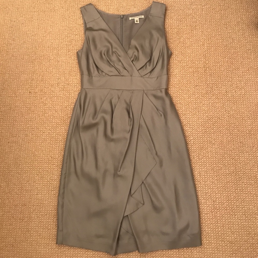 BR silver silk dress 0P
