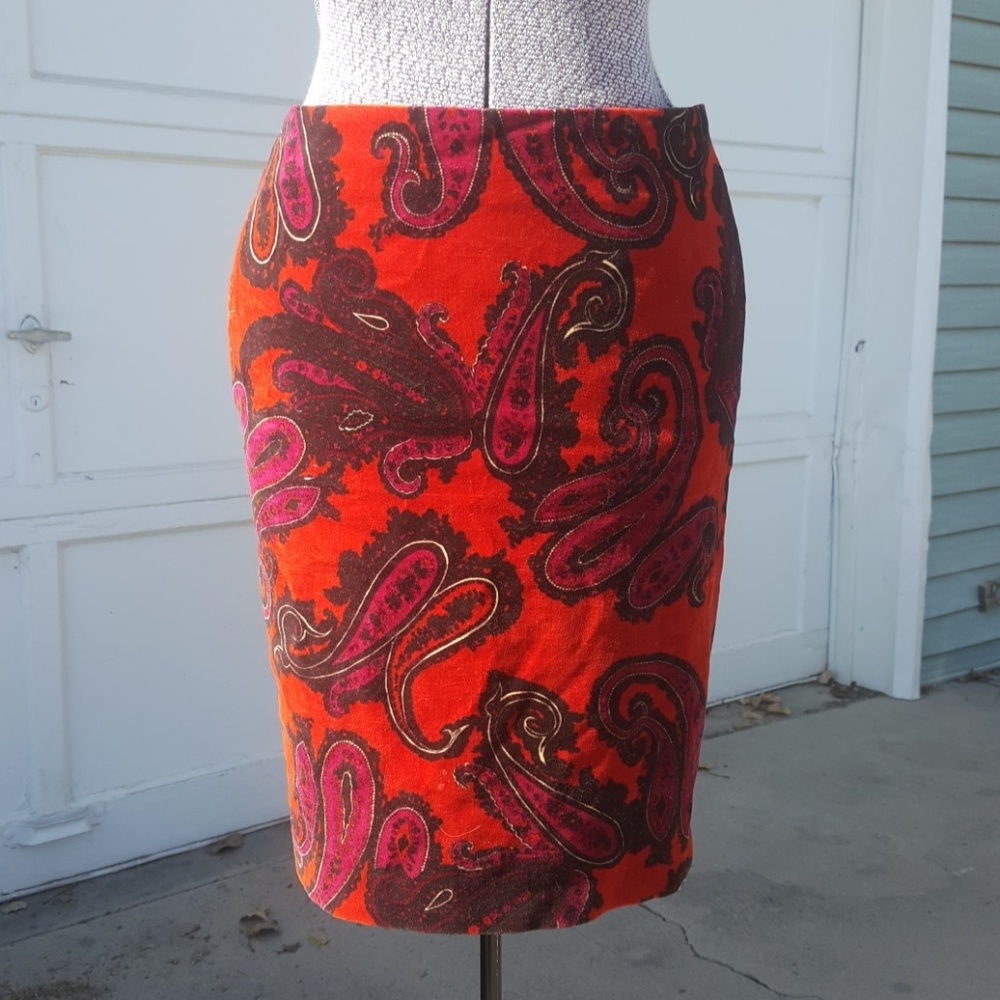 Talbots  velvet pencil skirt