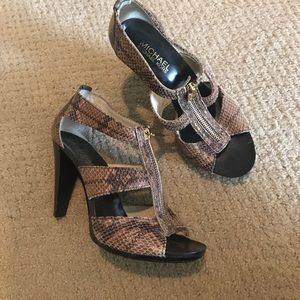 Michael Kors snakeskin heels