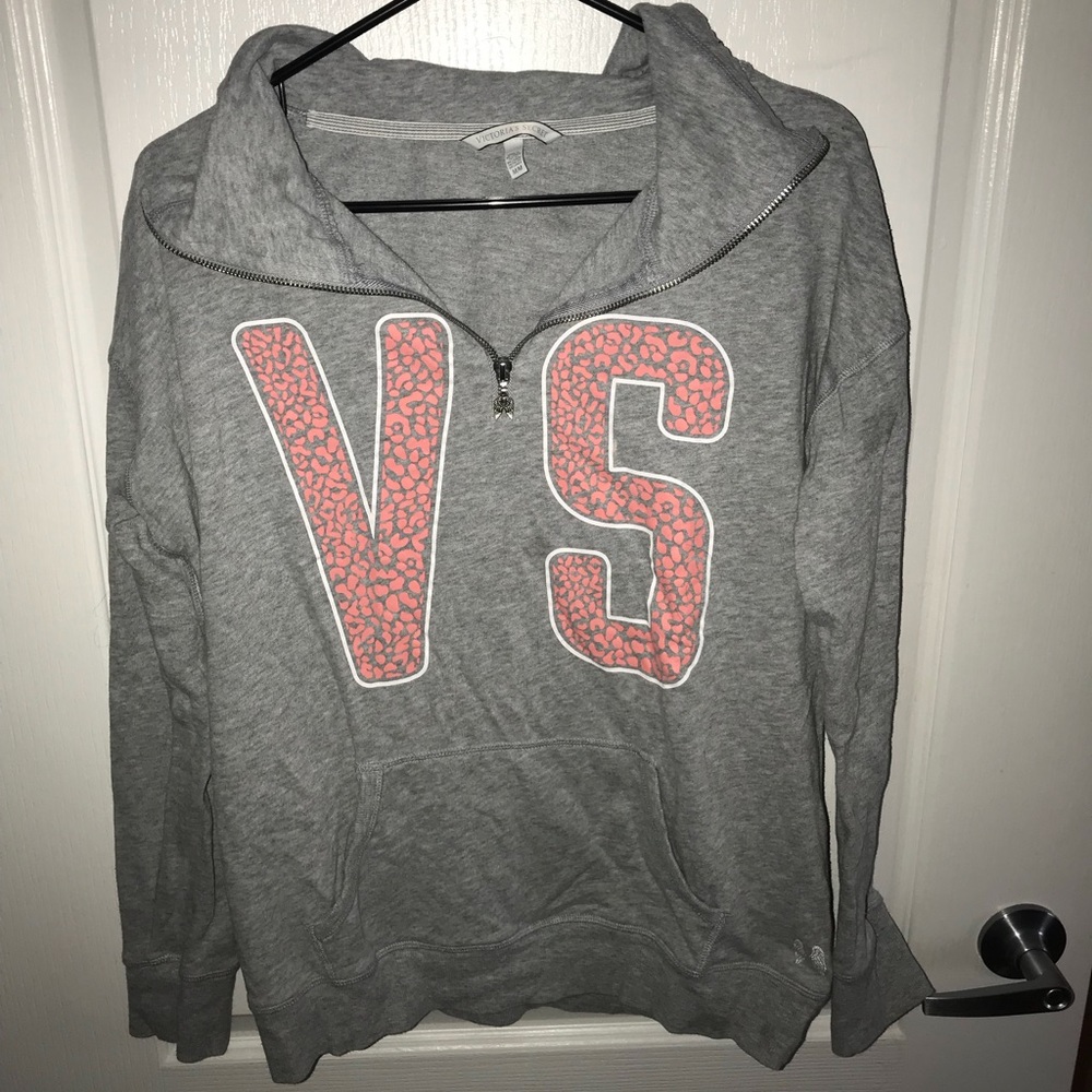 VS gray quarter zip