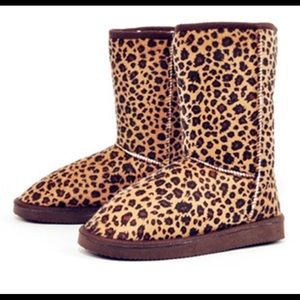 Leopard print boots