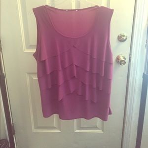 ➕Dusty pink sleeveless multi layered top  14/16W