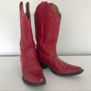 JB Dillon Red Cowboy Boots