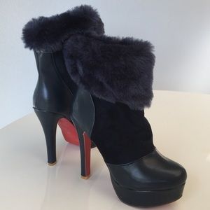 Navy Blue Ankle Boots