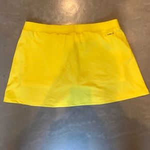 Yellow Adidas Climalite tennis skort size large