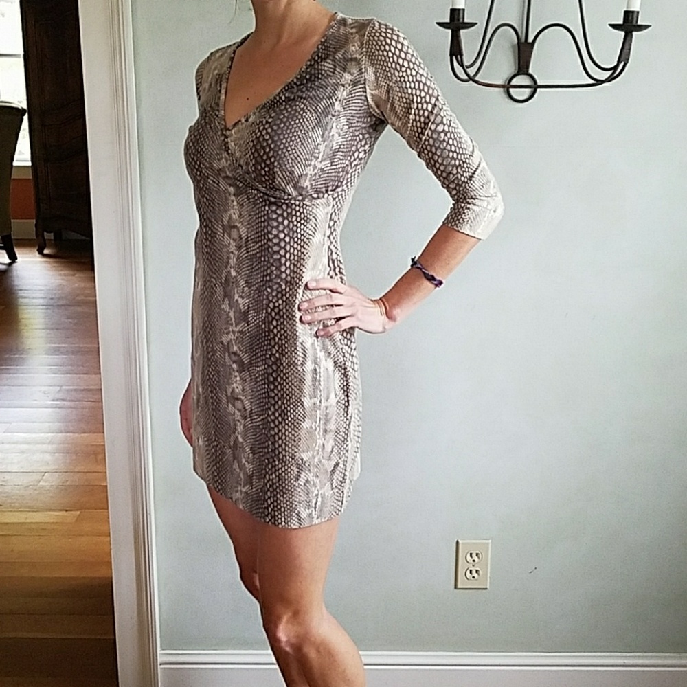Mini dress snake print