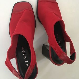 Bright red shoes