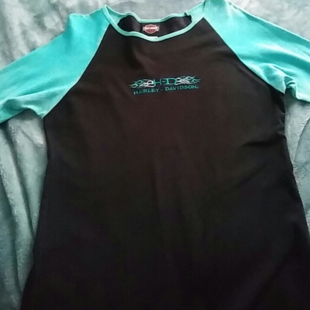 Harley Davidson qtr length sleeves worn 2 times
