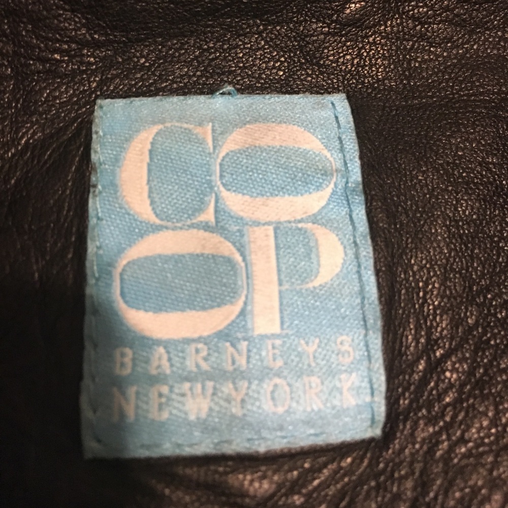 Black leather vest- like new. Barney’s New York