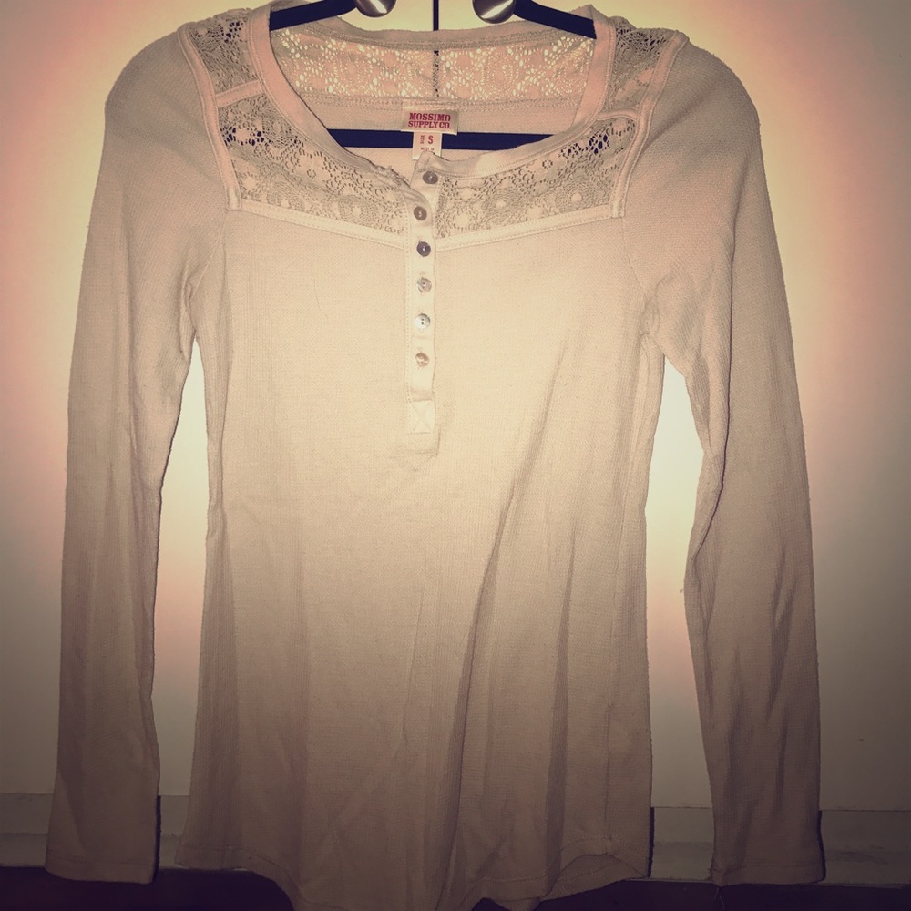 Light tan crochet too long sleeve!