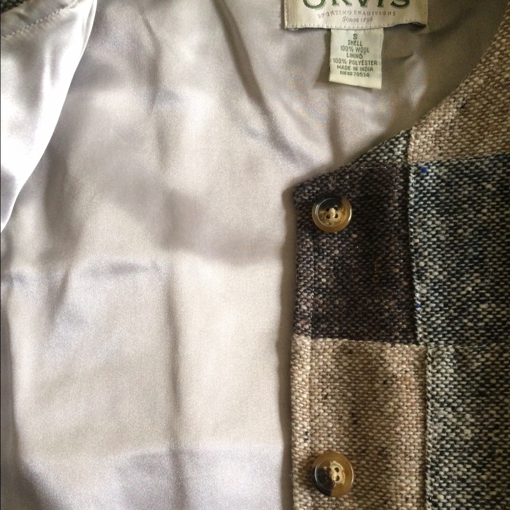 ORVIS fully lined wool vest - Picture 3 of 8