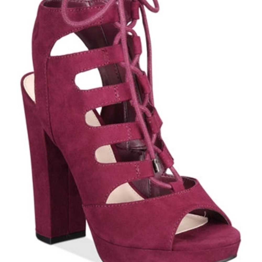 Bar III Lace-up Sandals in Wine